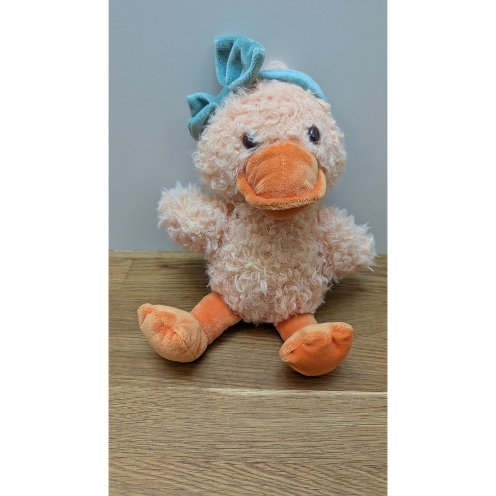 MTY International Plush Duck Peach Orange Teal Blue Green Bow Headband